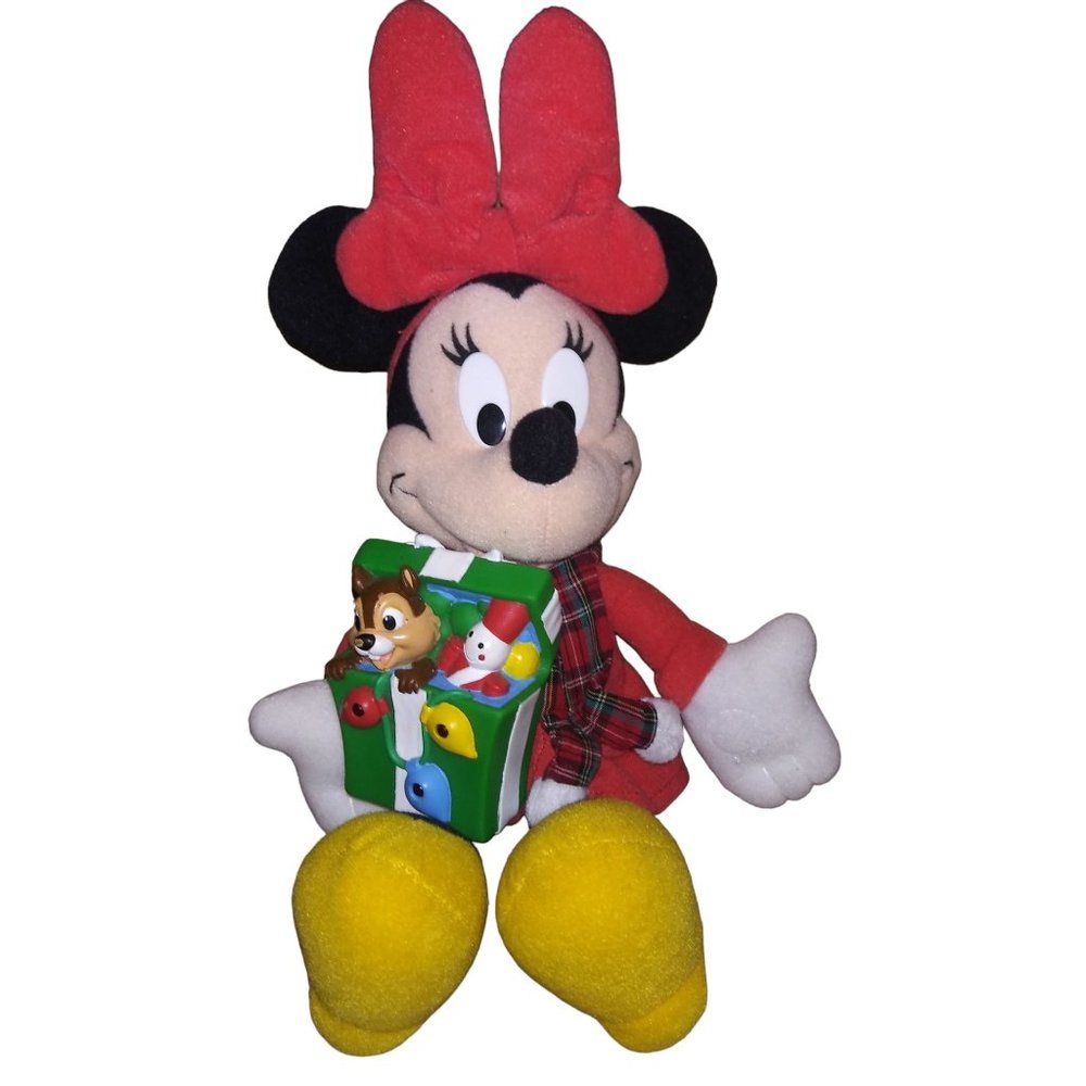 VTG Y2K Minnie Holiday Friend Stuffed Singing Plush Fisher-Price Disney 2001